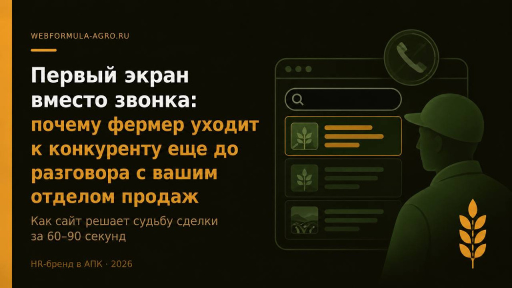 Первый экран вместо звонка: почему фермер уходит к конкуренту ещё до разговора с вашим отделом продаж