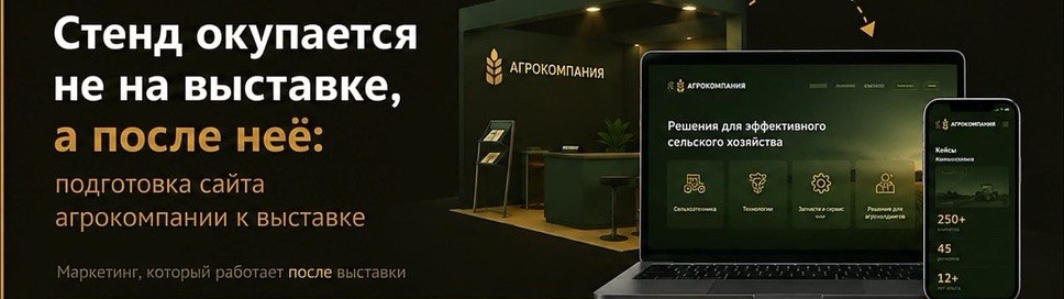 Стенд окупается не на выставке, а после неё: подготовка сайта агрокомпании к выставке