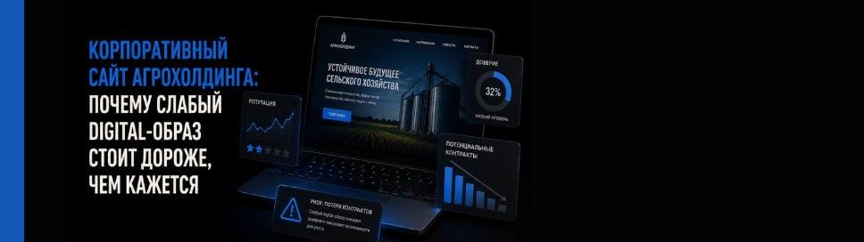 Корпоративный сайт агрохолдинга: почему слабый digital-образ стоит дороже, чем кажется