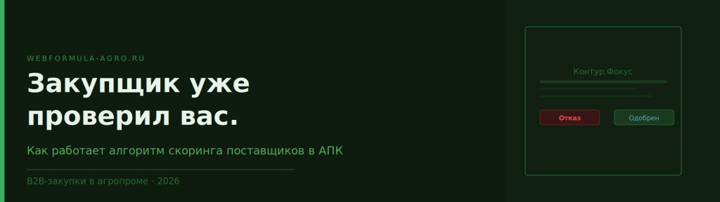 Закупщик агрохолдинга уже проверил вашу компанию. Вы об этом не знали