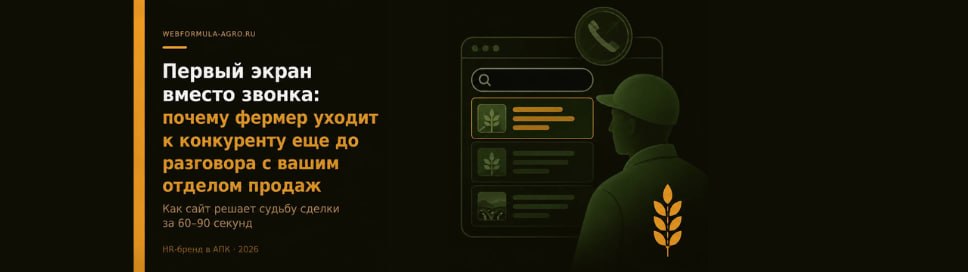 Первый экран вместо звонка: почему фермер уходит к конкуренту ещё до разговора с вашим отделом продаж