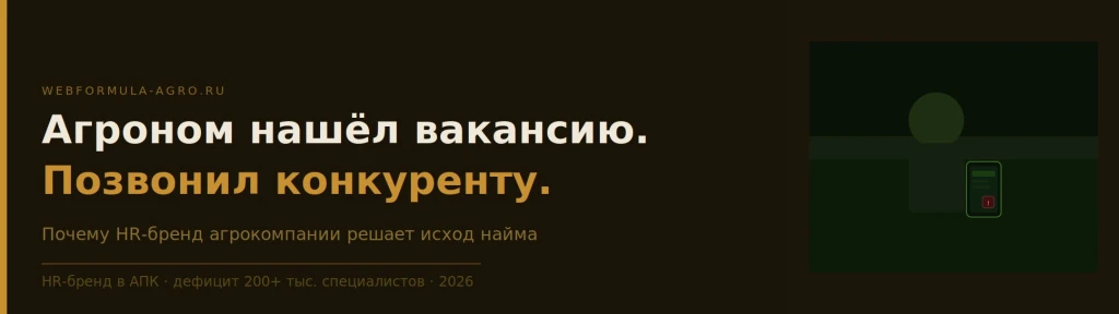 Агроном нашёл вашу вакансию. Посмотрел сайт — и позвонил конкуренту