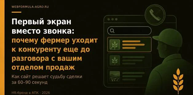 Первый экран вместо звонка: почему фермер уходит к конкуренту ещё до разговора с вашим отделом продаж