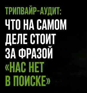 Трипвайр-аудит: что на самом деле стоит за фразой «нас нет в поиске»