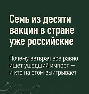 Семь из десяти вакцин в стране уже российские. Почему ветврач всё равно ищет ушедший импорт — и кто на этом выигрывает
